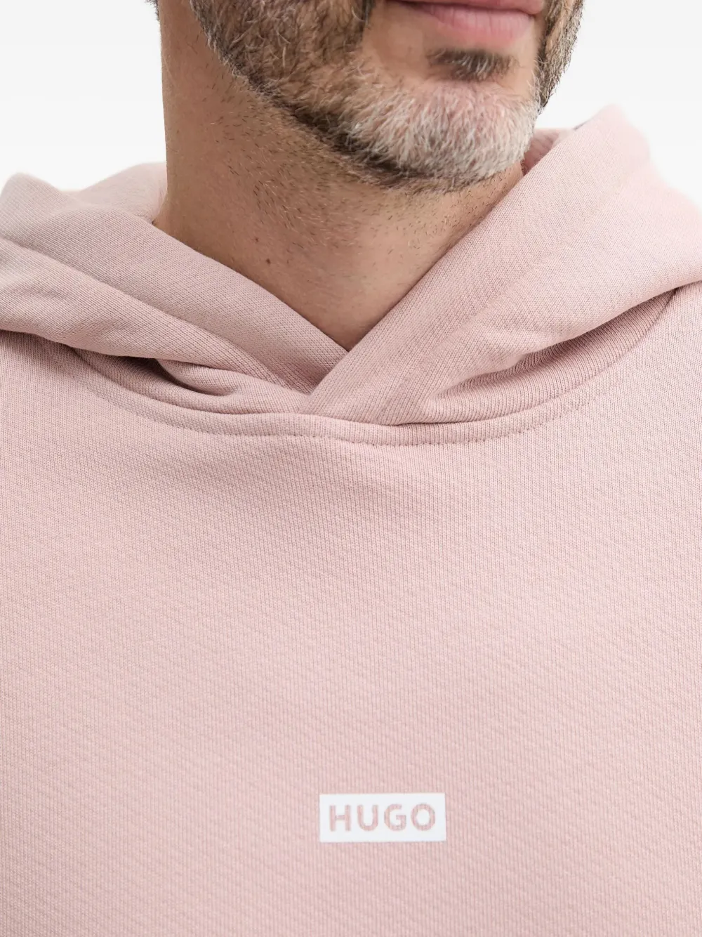 HUGO Nazardo hoodie met logoprint Roze
