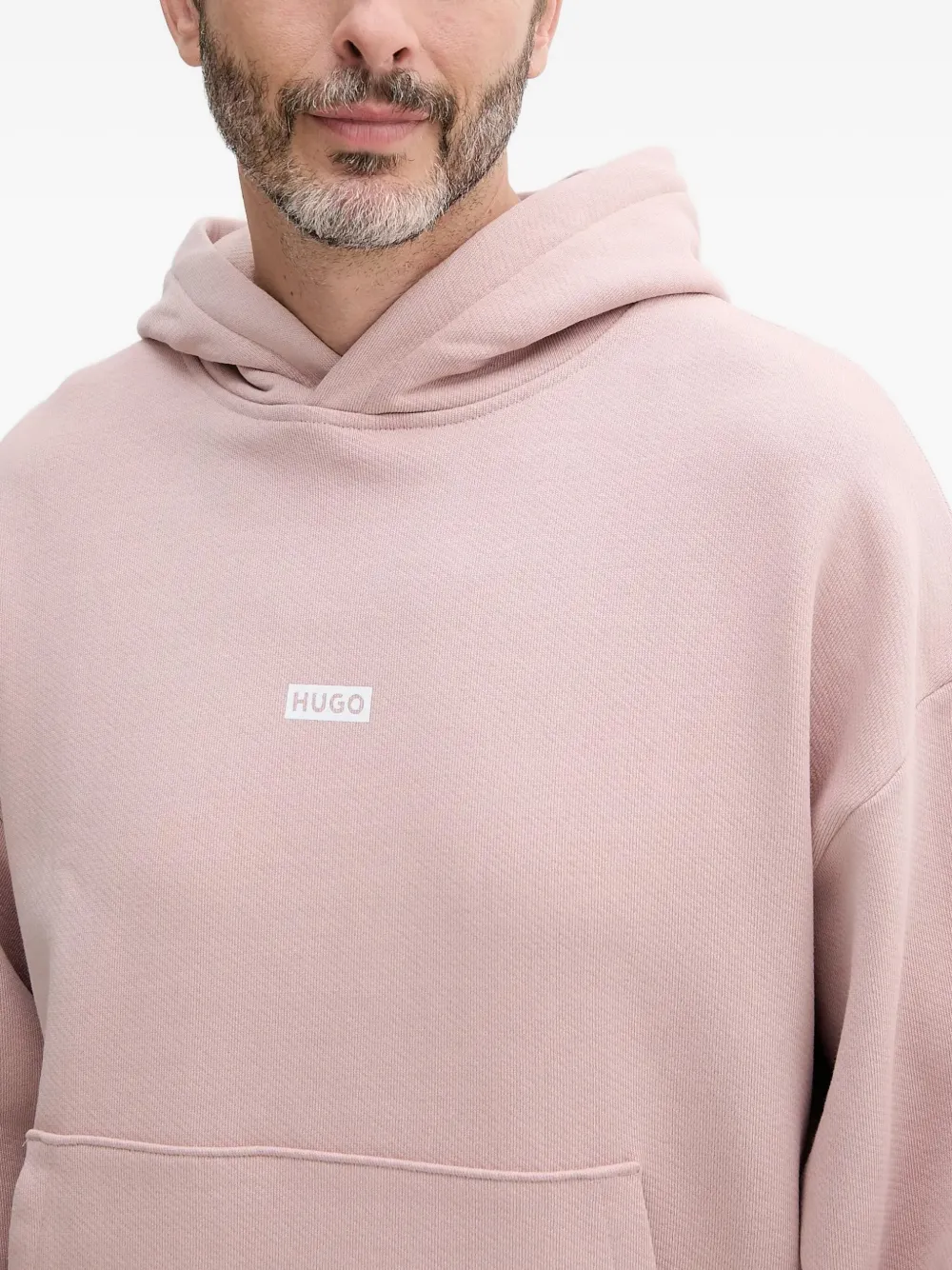 HUGO Nazardo hoodie met logoprint Roze