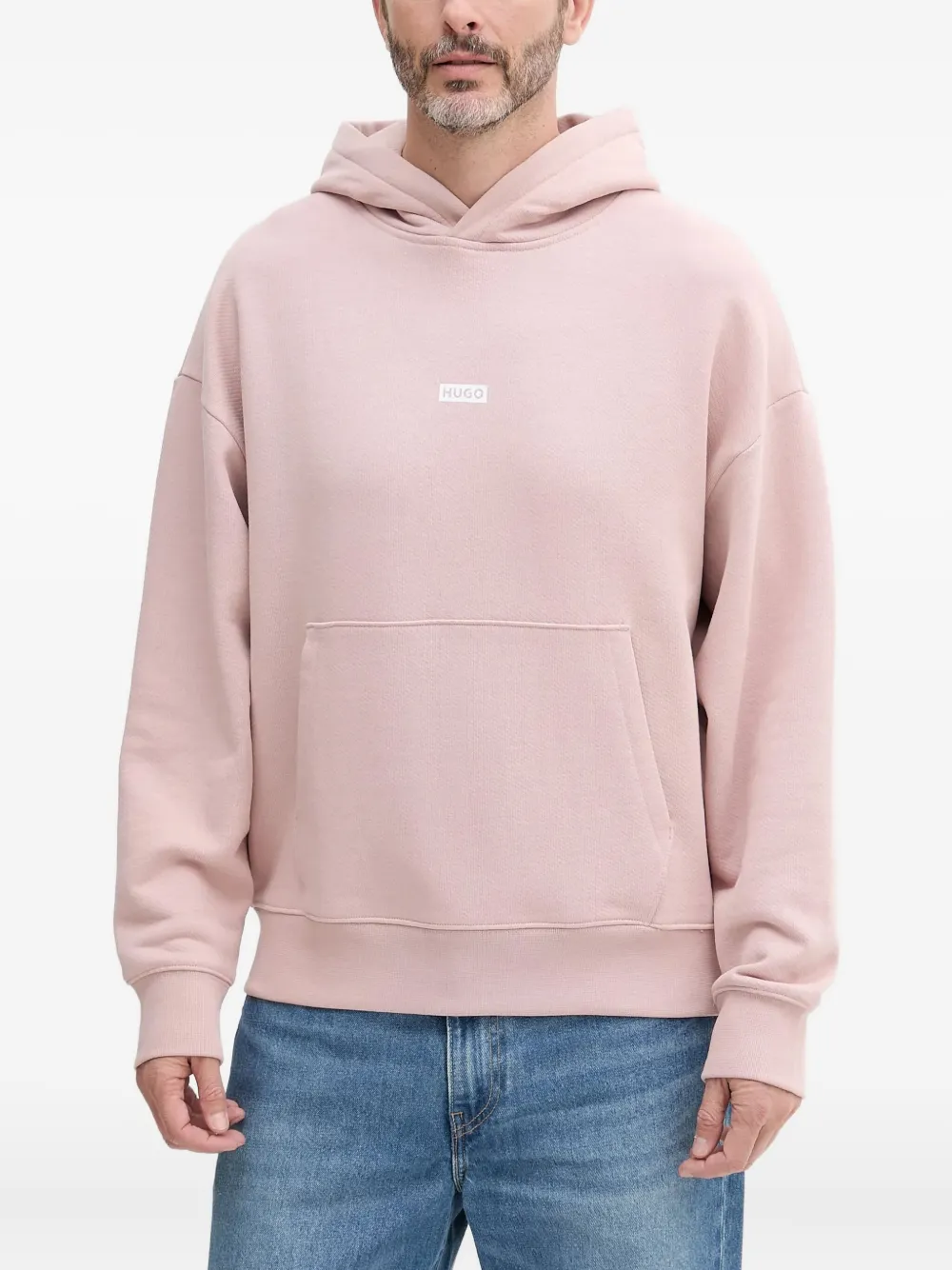HUGO Nazardo logo-print hoodie | Pink | Image 1