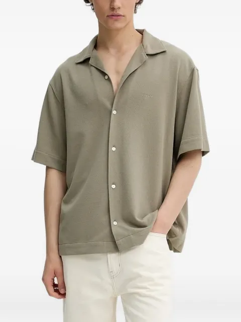 HUGO revere-collar short-sleeve shirt