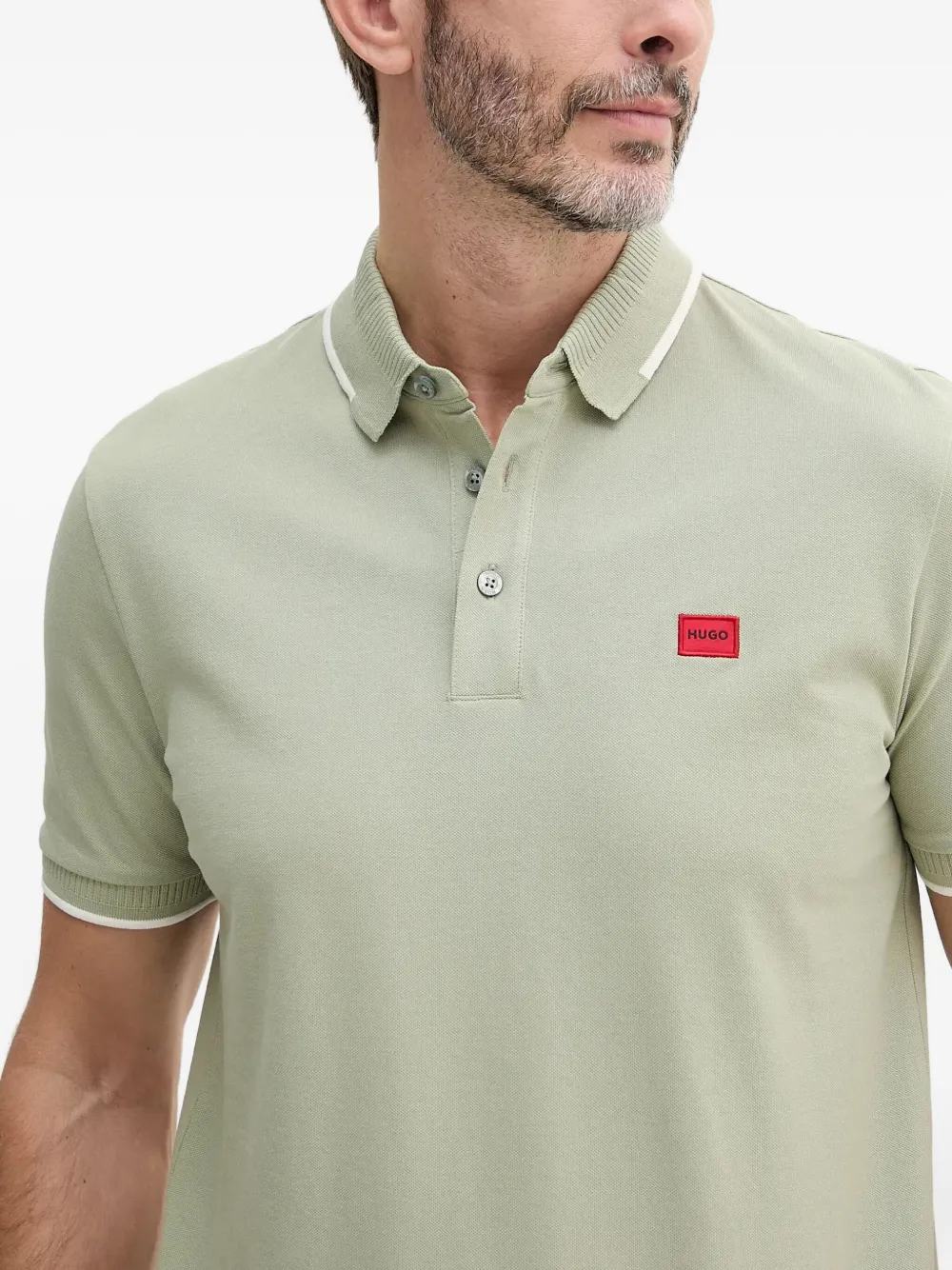 HUGO Poloshirt met geborduurd logo Groen