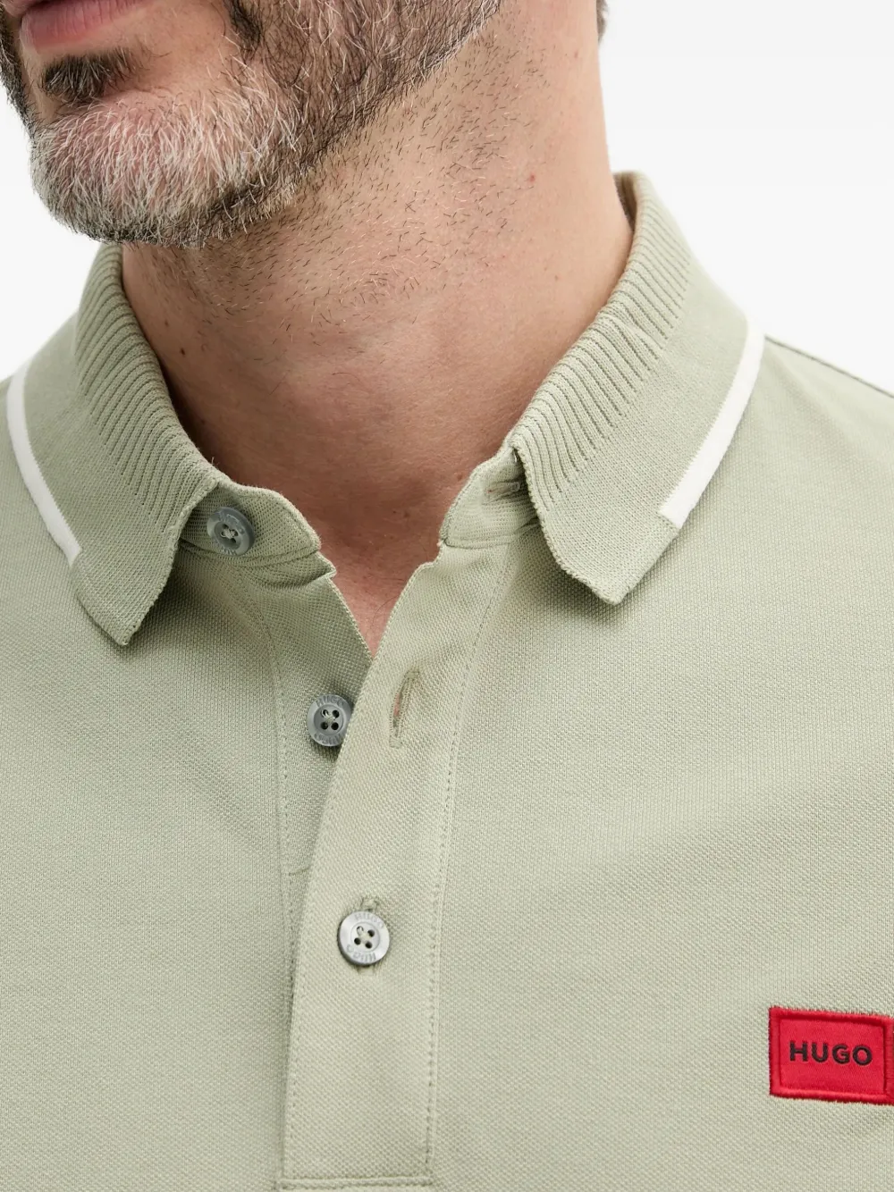 HUGO Poloshirt met geborduurd logo Groen