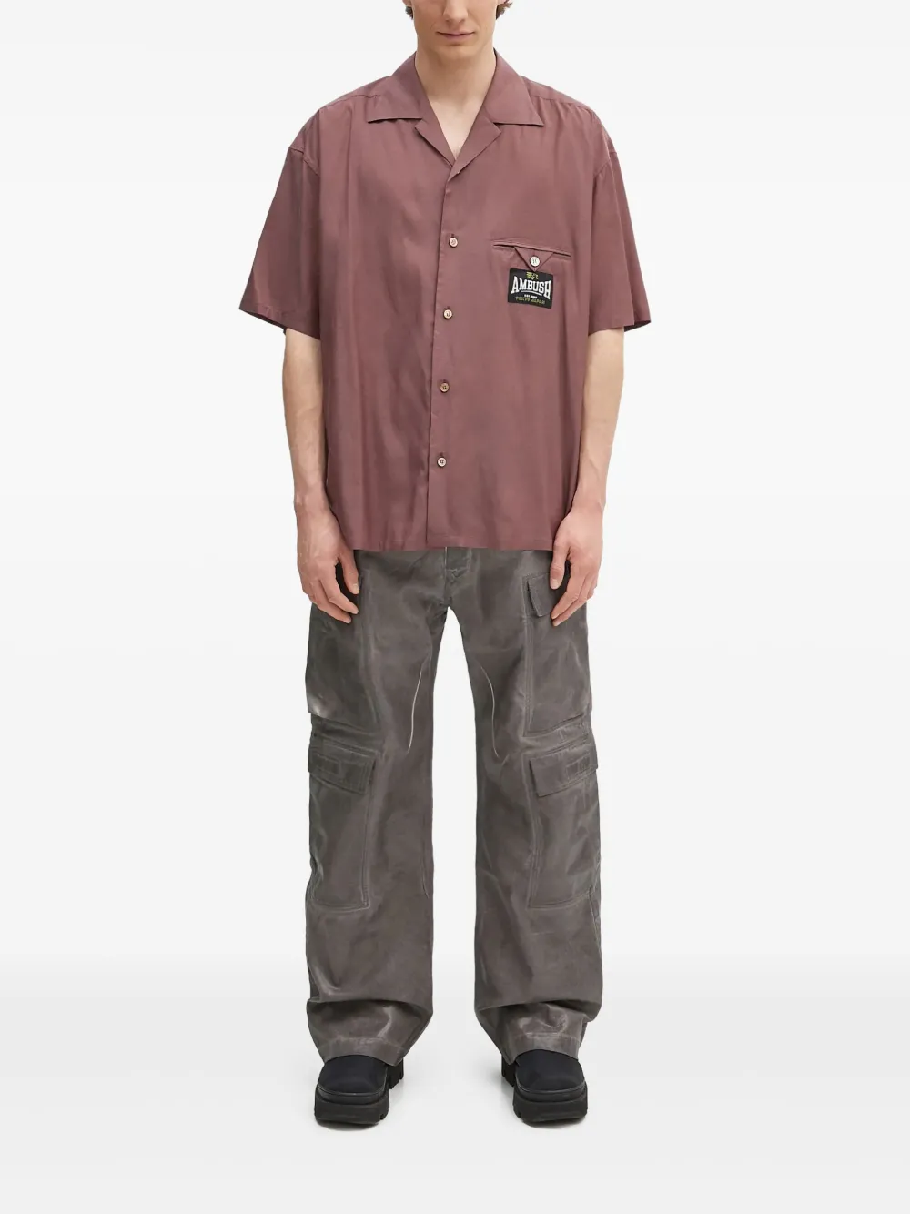AMBUSH chest-pocket short-sleeve shirt Rood