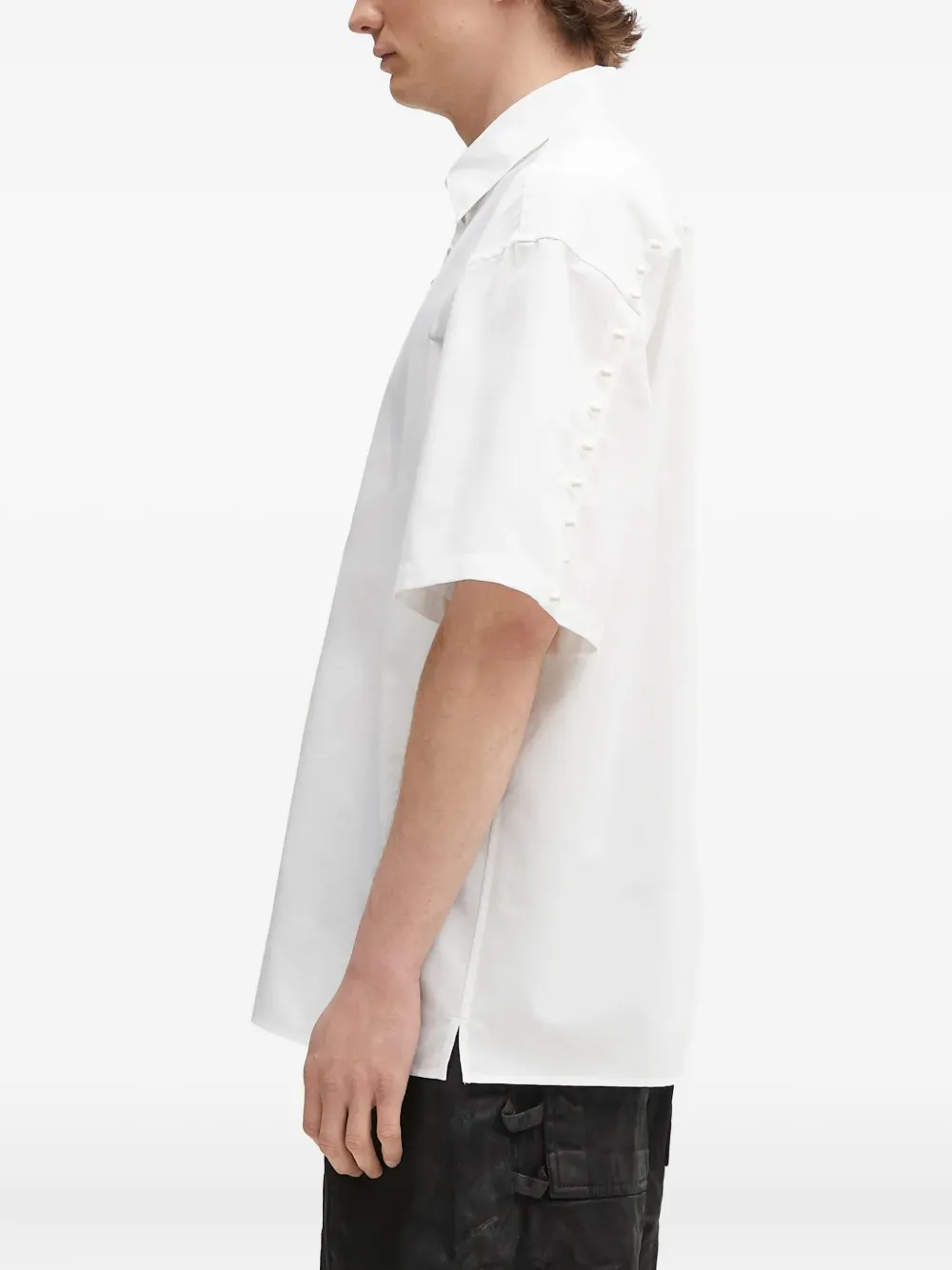 AMBUSH pearl-buttons short-sleeve shirt Wit