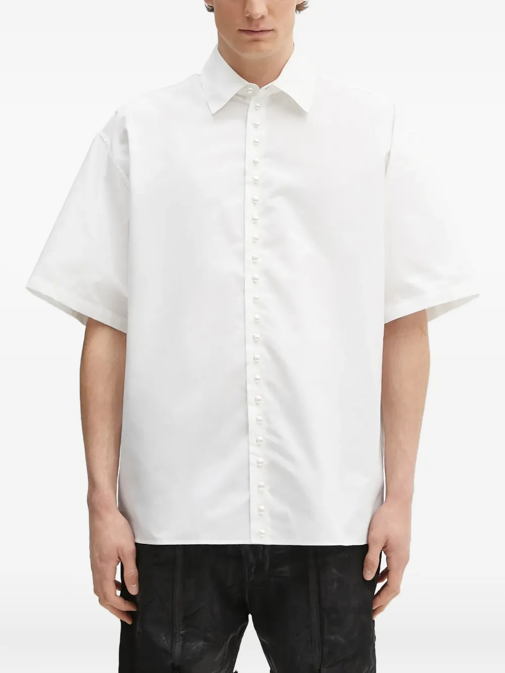 AMBUSH pearl-buttons short-sleeve shirt Wit