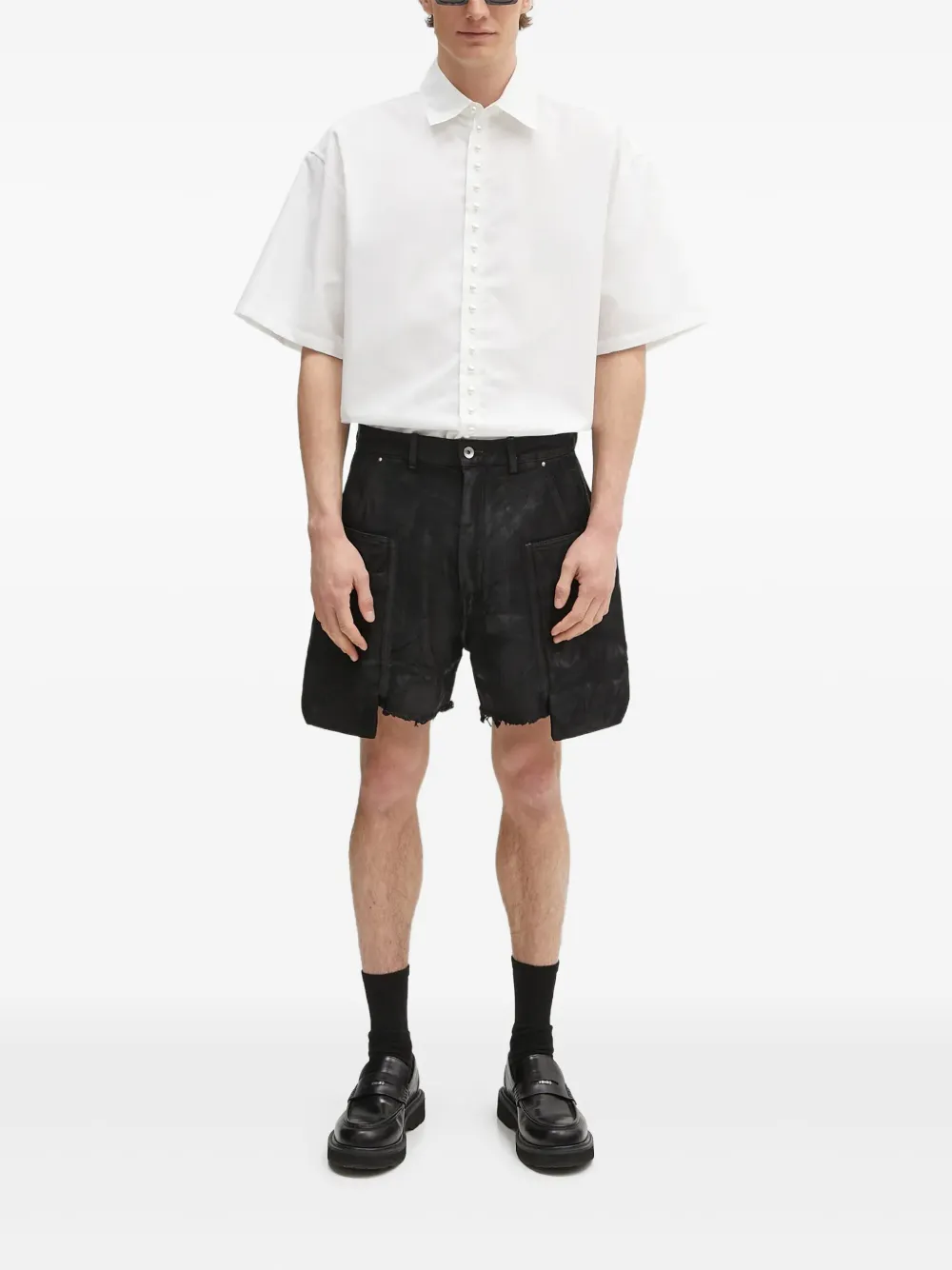 AMBUSH pearl-buttons short-sleeve shirt Wit