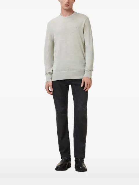 AllSaints embroidered-logo crew-neck sweater