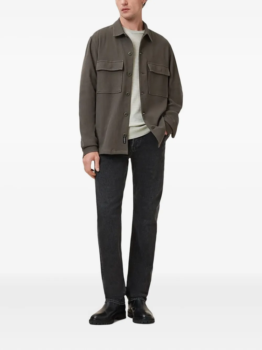 AllSaints Trui met geborduurd logo Groen