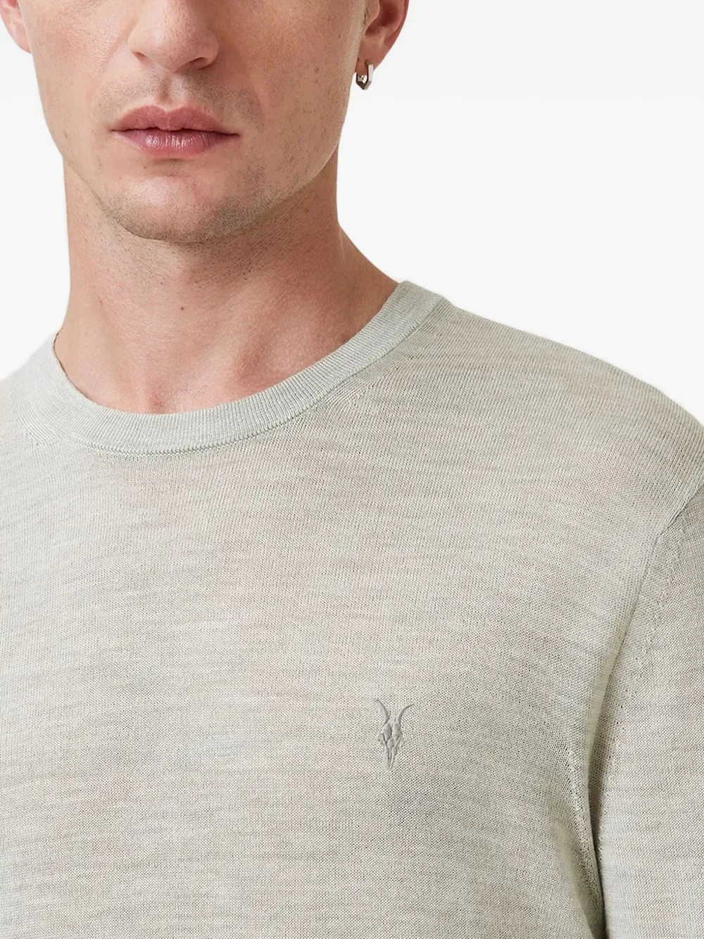 AllSaints Trui met geborduurd logo Groen