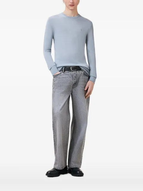 AllSaints Mode logo-embroidered crew-neck sweater