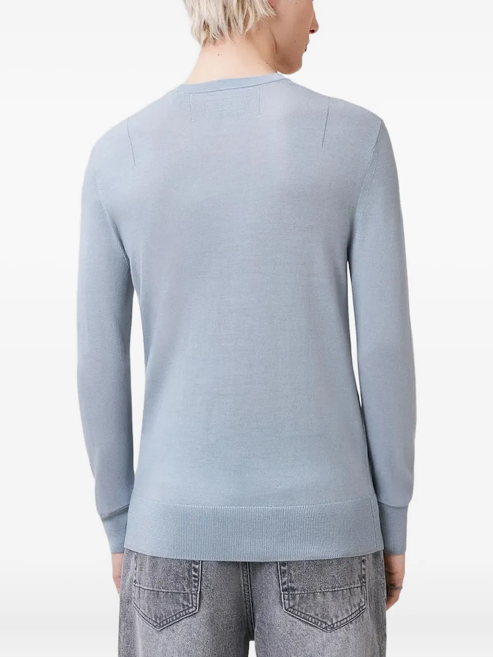 AllSaints Mode trui met geborduurd logo en ronde hals Blauw