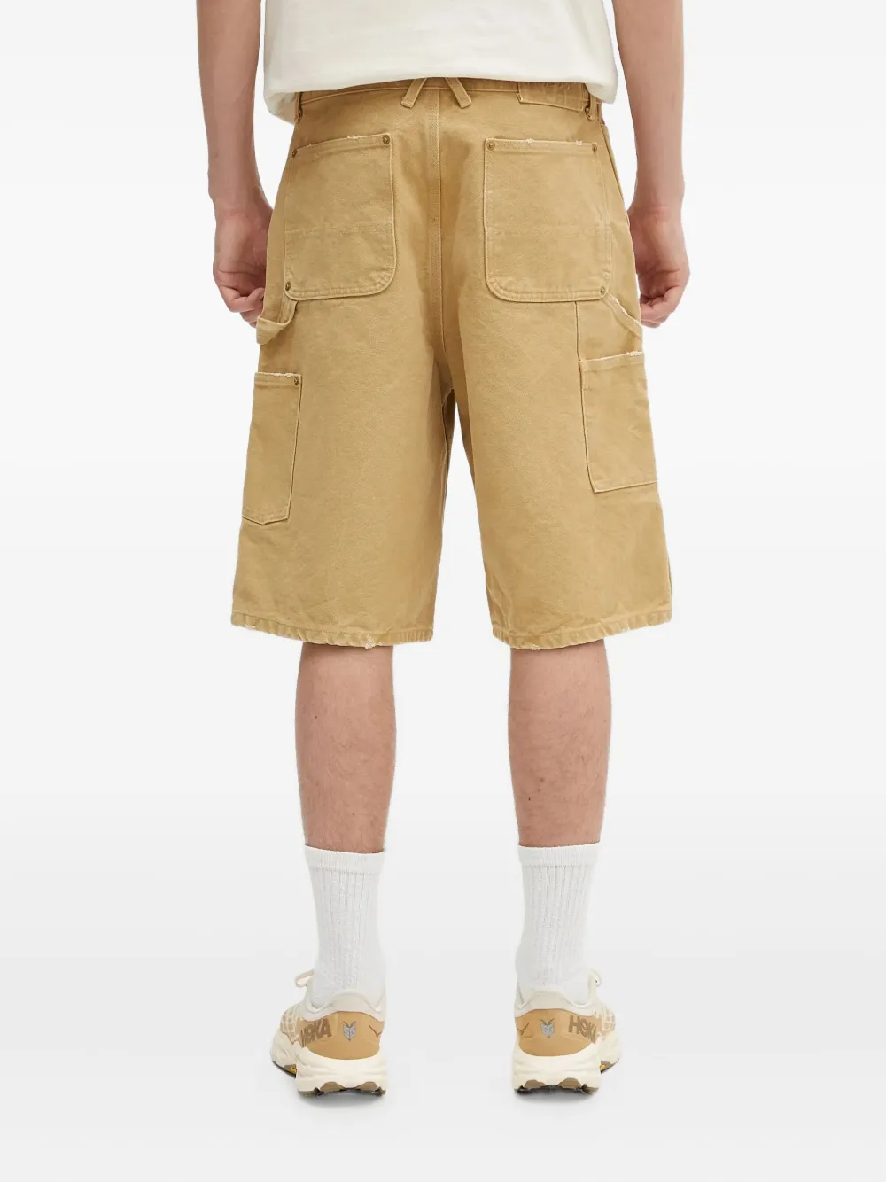 Ambush Multi-pocket Frayed Shorts In Neutral