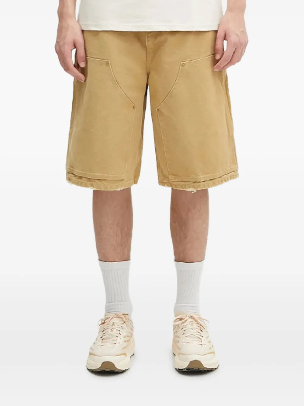 AMBUSH multi-pocket frayed shorts | Neutrals | Image 1