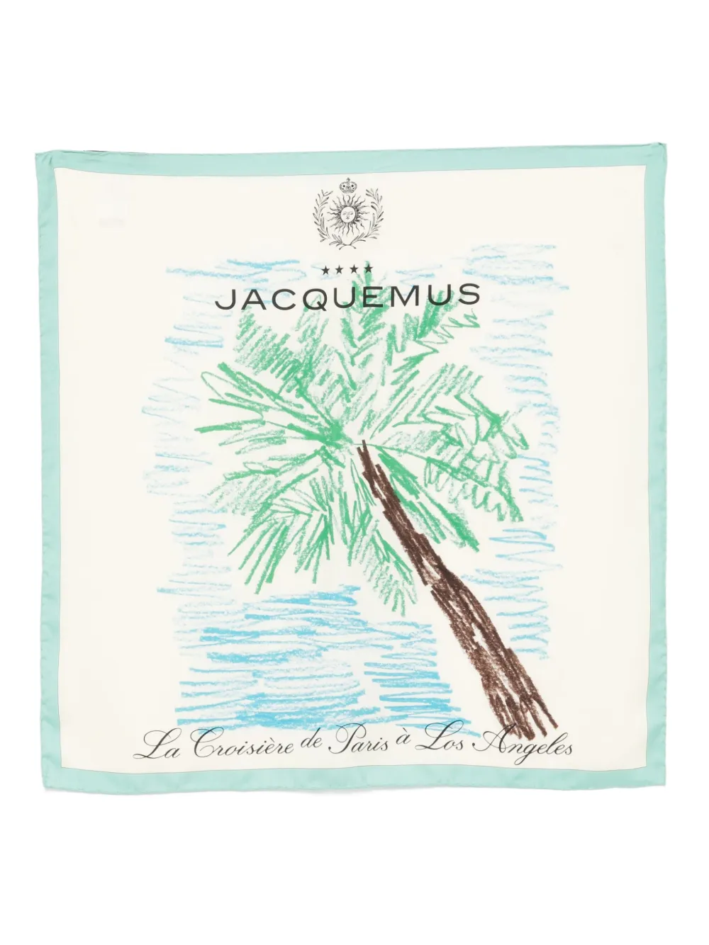 Jacquemus  palm tree-print silk bandana | Neutrals | Image 1