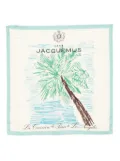Jacquemus palm tree-print silk bandana - Neutrals