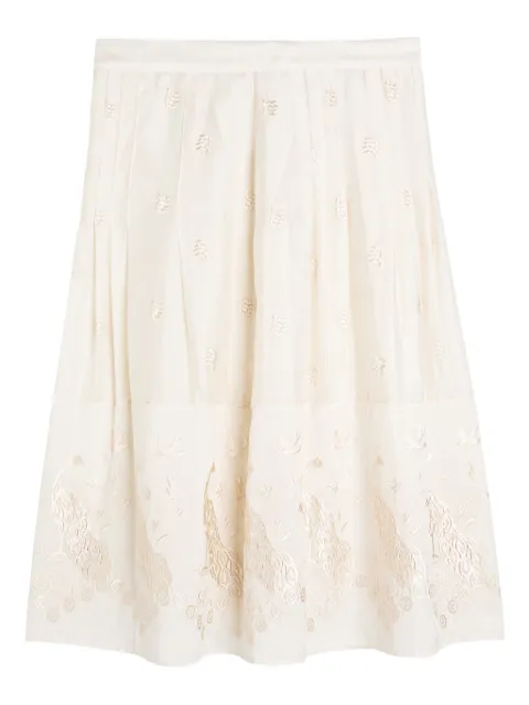 S.S.DALEY Ada embroidered midi skirt