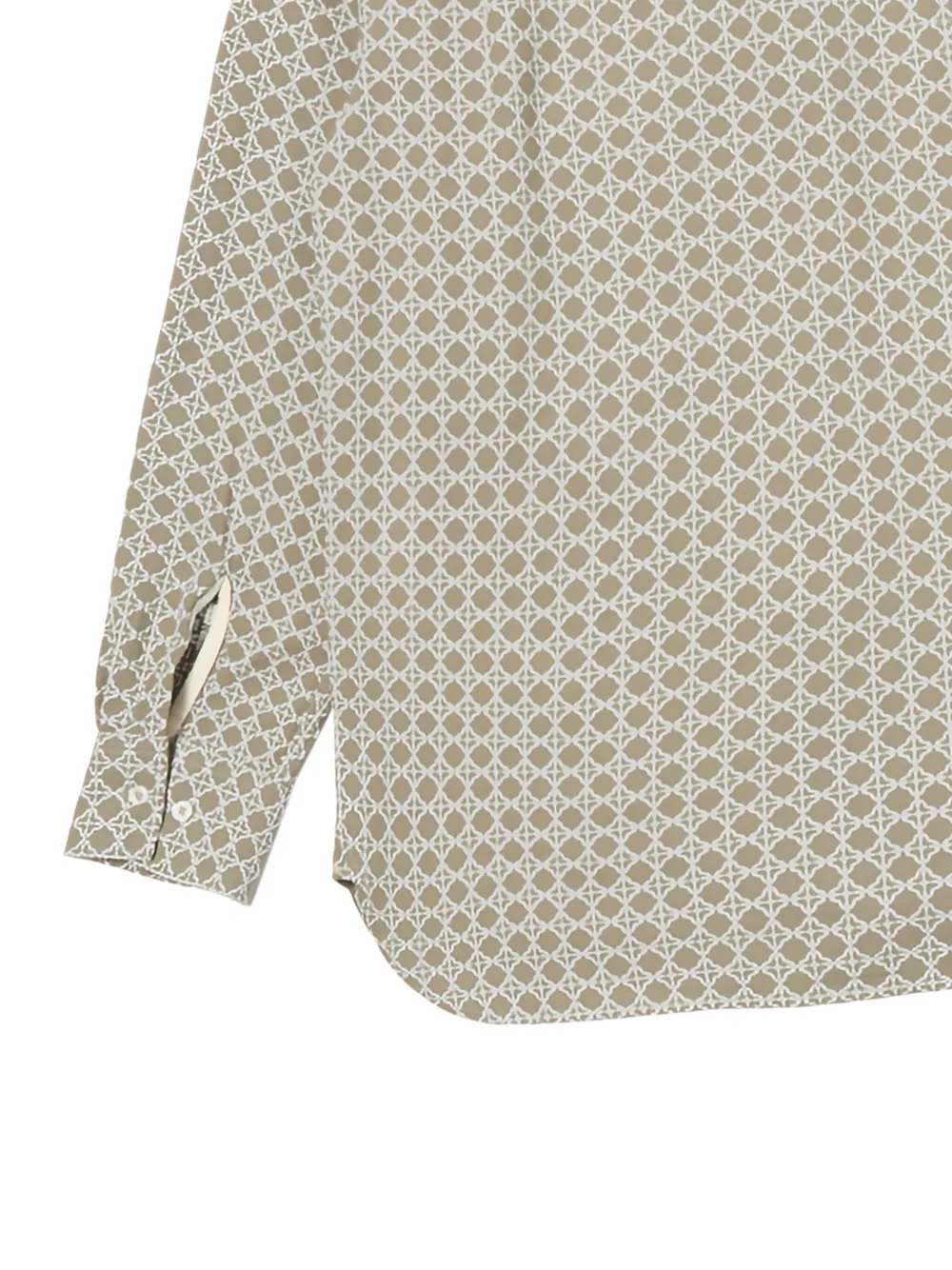 Universal Works Overhemd met geometrische print Beige