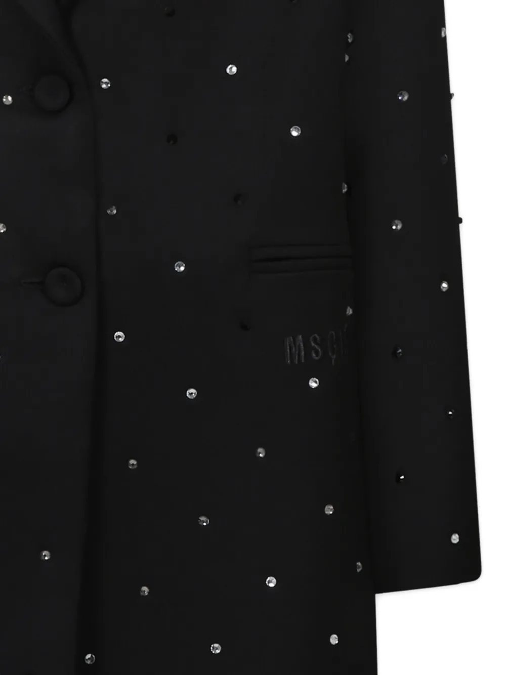 MSGM Kids Blazer verfraaid met kristallen Zwart