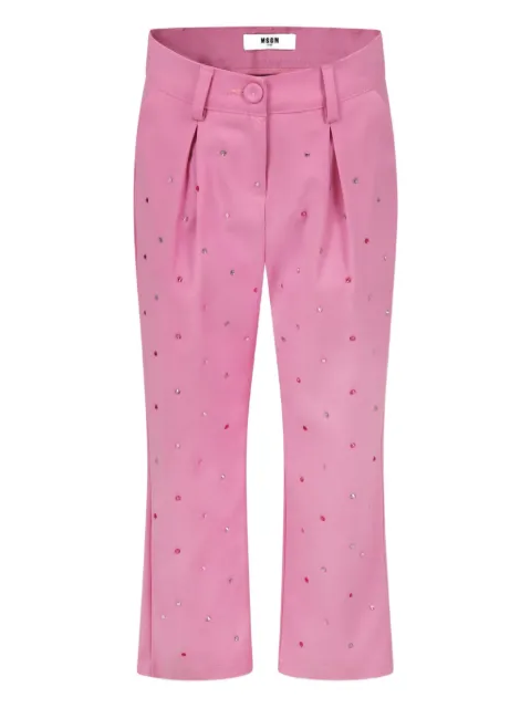 MSGM Kids بنطال مزين بكسرات
