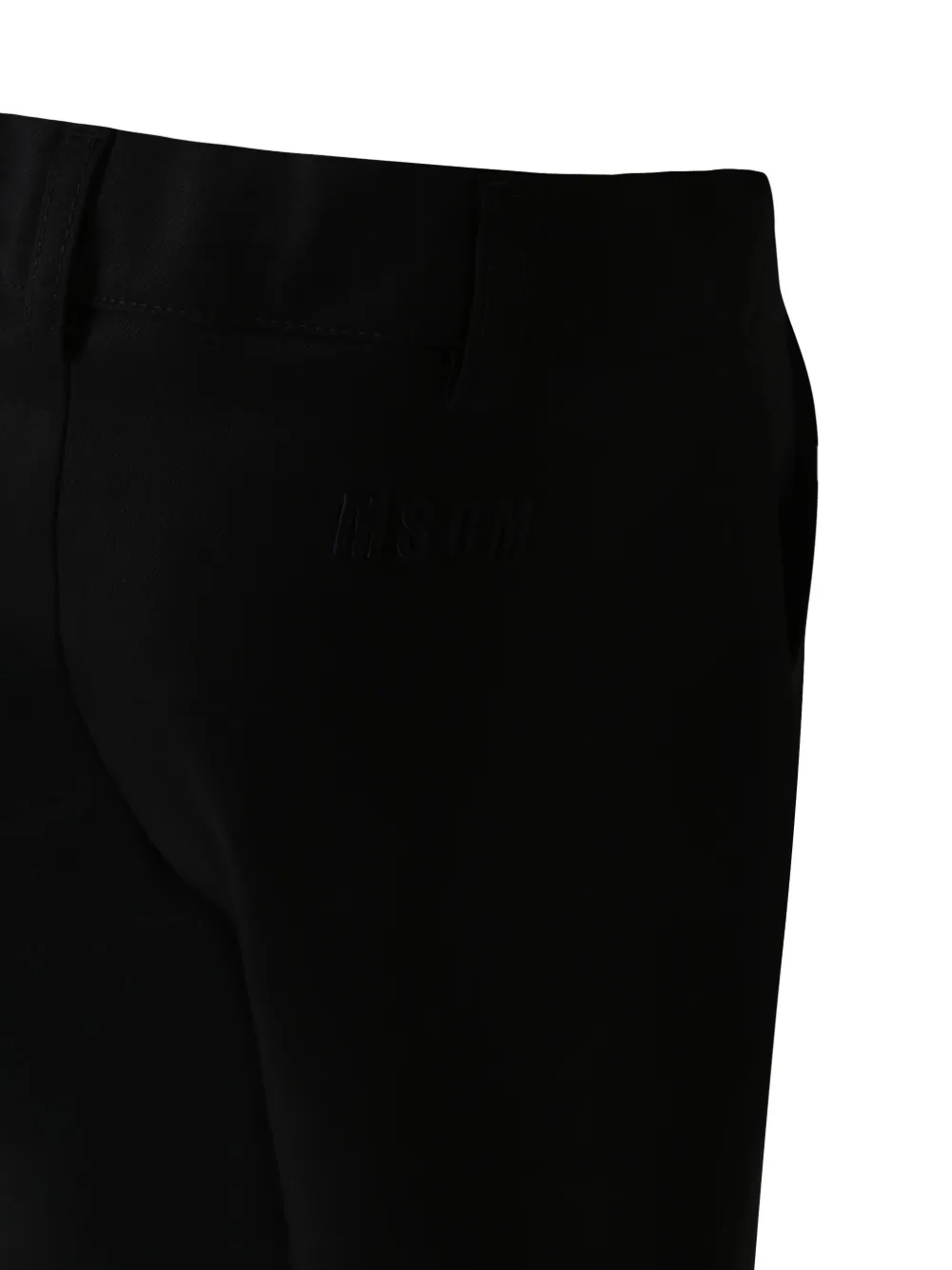 MSGM Kids pleat-detail embellished trousers Zwart