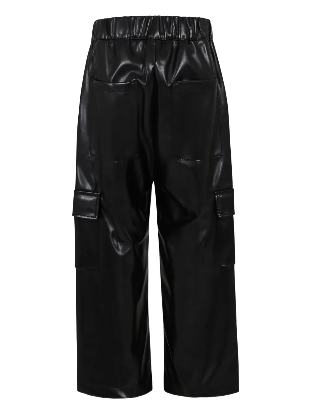 MSGM Kids elasticated-waist cargo trousers Zwart