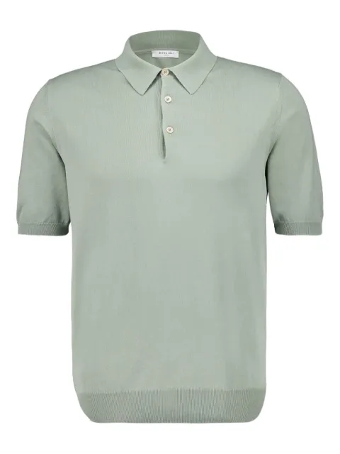 Boglioli ribbed hem polo shirt