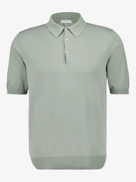 Boglioli ribbed hem polo shirt