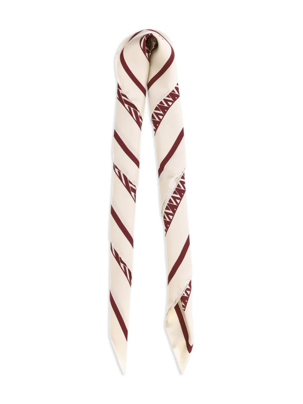 Valentino Garavani geometric-pattern silk scarf - Beige