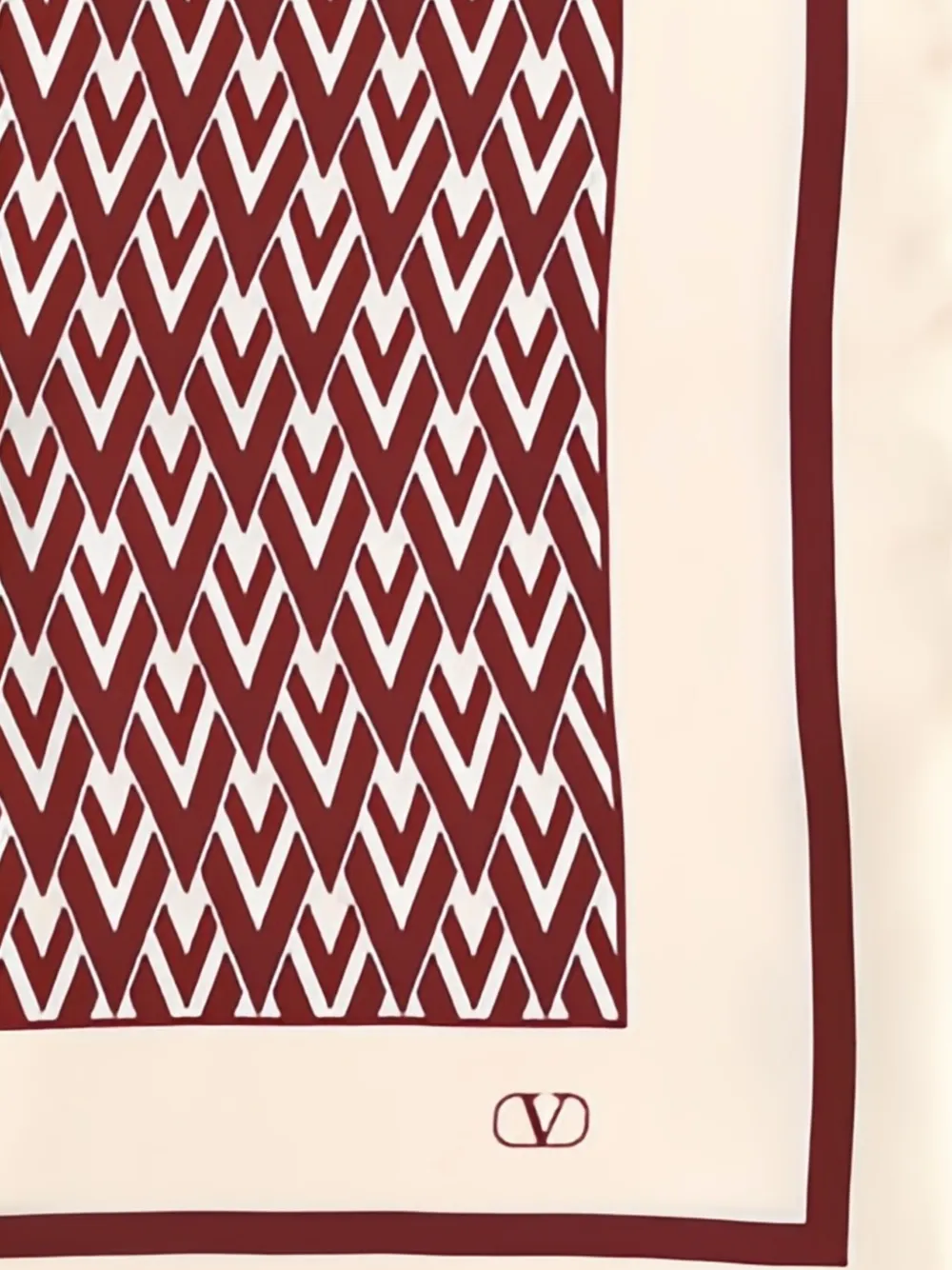 Valentino Garavani Sjaal met geometrische print Beige
