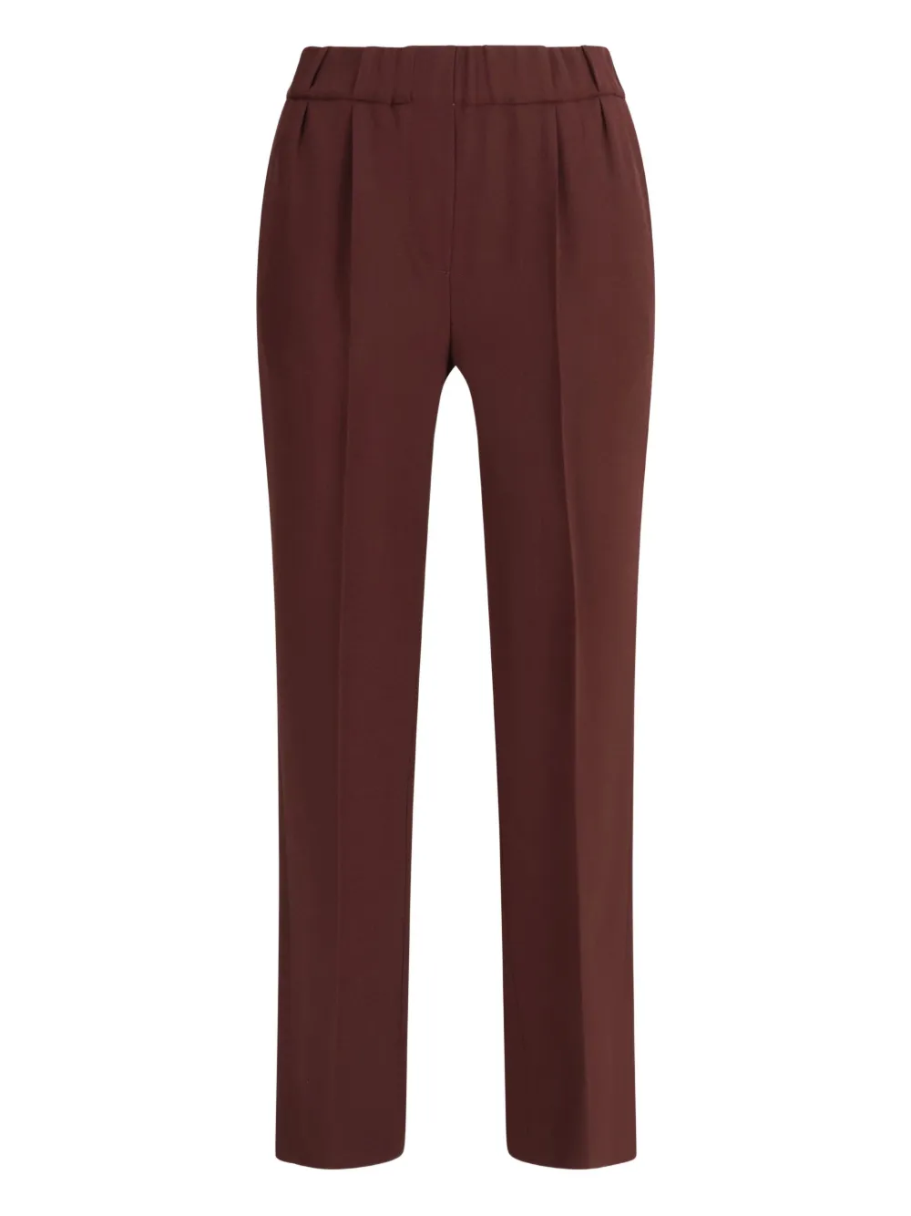 Brunello Cucinelli elastic-waistband tapered trousers Bruin
