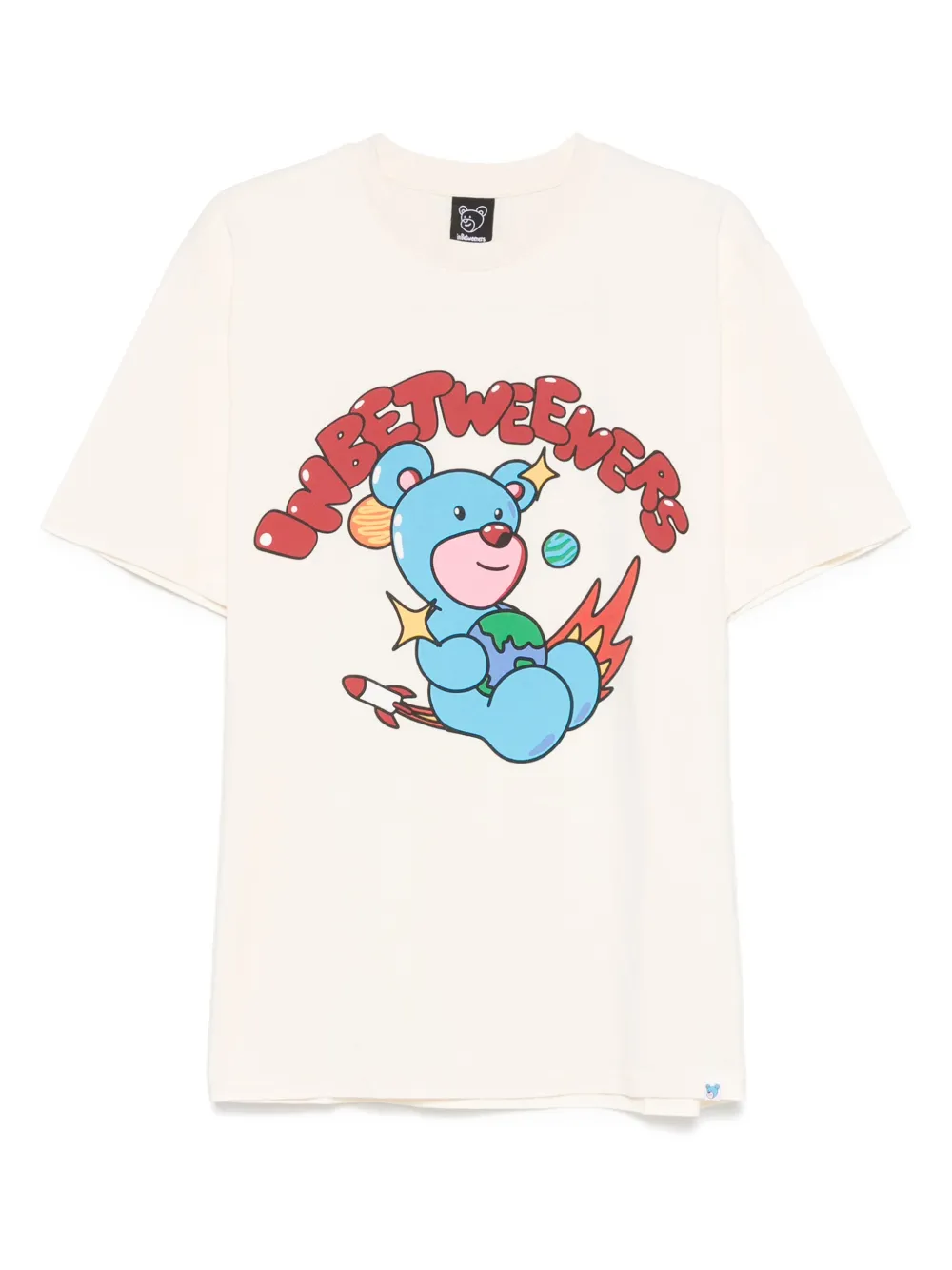 INBETWEENERS graphic-print cotton T-shirt | Neutrals | Image 1