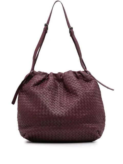 Bottega Veneta Pre-Owned bolsa de hombro de piel de napa en Intrecciato con cordones 2010