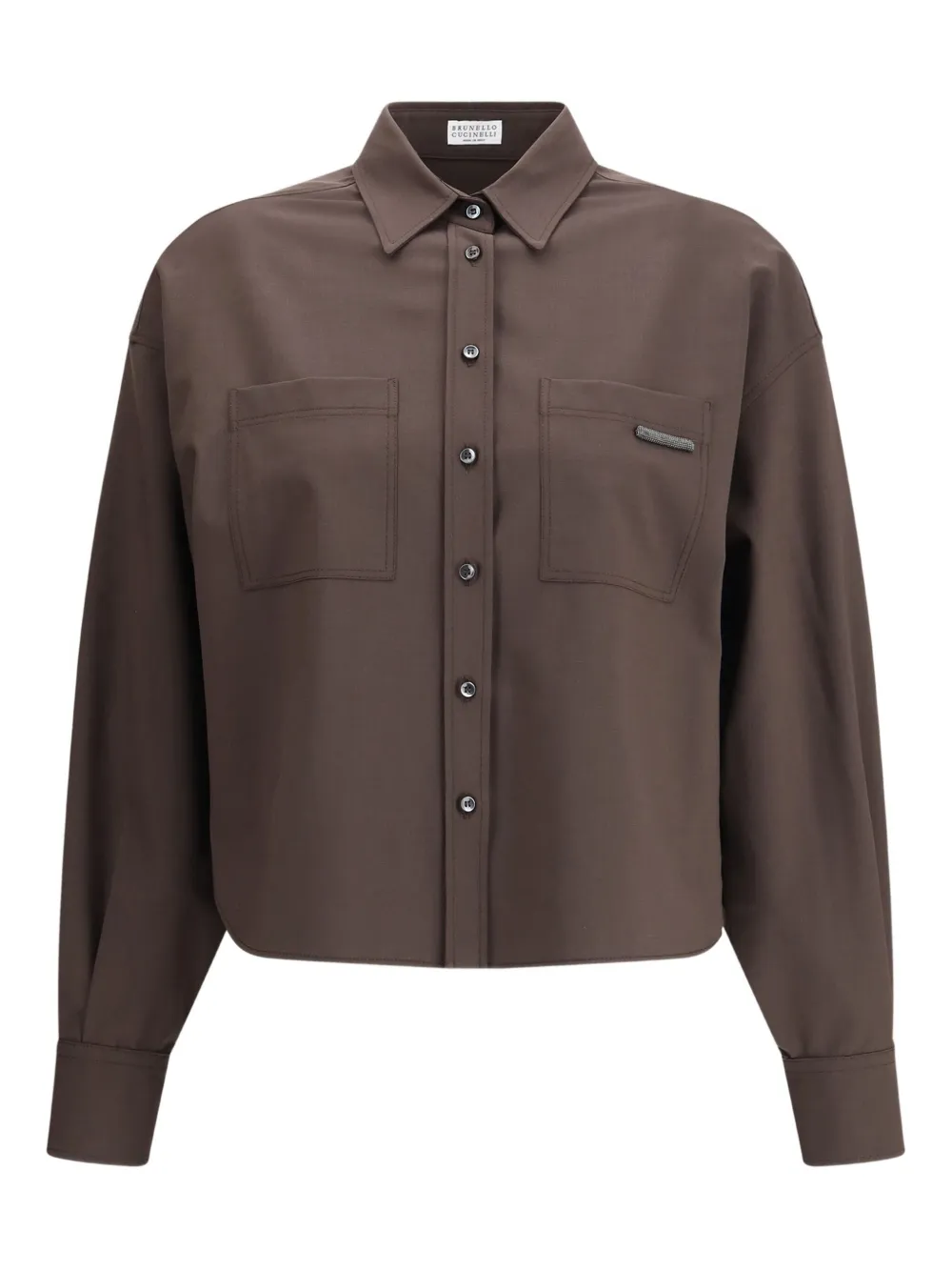 Brunello Cucinelli T-shirt met ketting met Monili-detail Bruin