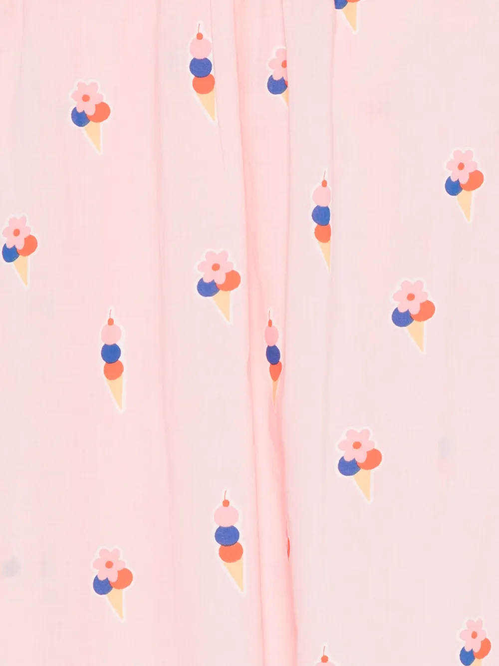 Bonton Katoenen jurk met ijsjes-patroon Roze