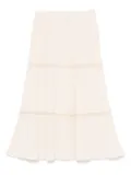 Bonton cotton A-line skirt - Neutrals