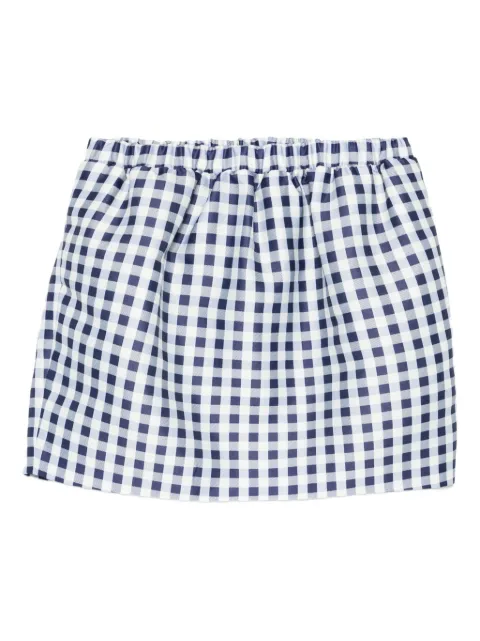 Self-Portrait gingham pleated skirt