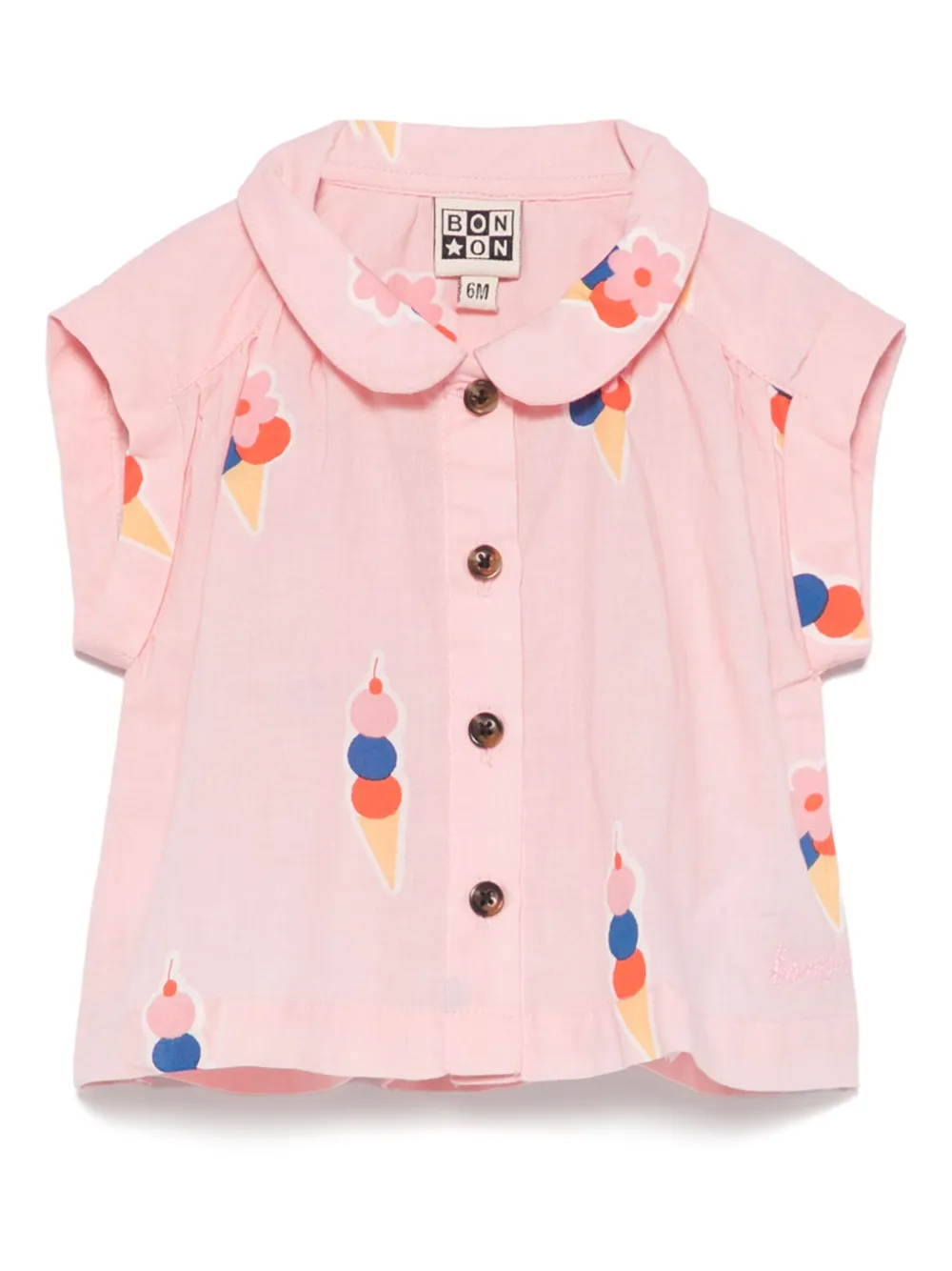 Bonton Bluse aus Eiscreme-Motiv | Rosa | Image 1