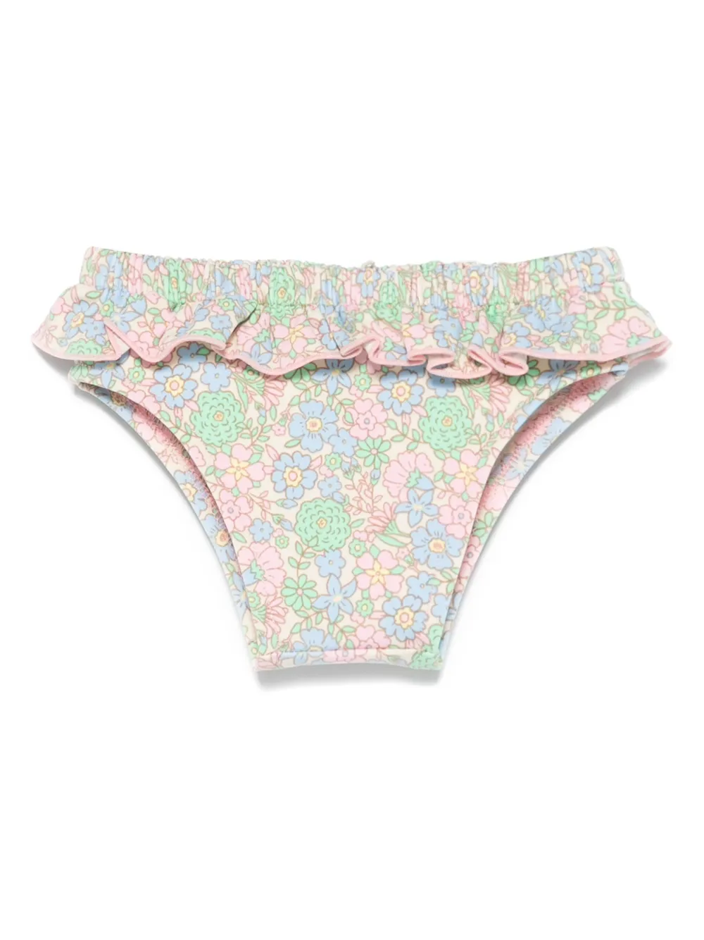 Bonton Bikinislip met bloe print Roze