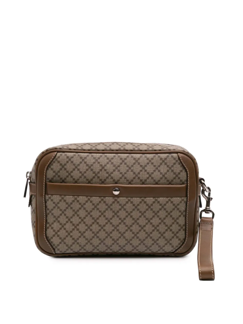 Pre-owned Gucci 2016-2024 Diamante Coated Canvas Clutch Bag