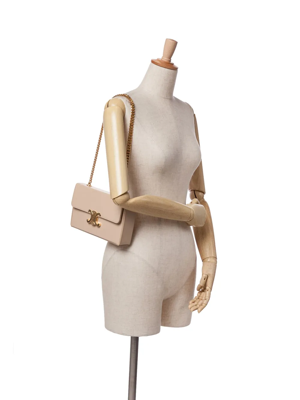 Céline Pre-Owned 2022 Shiny Calfskin Triomphe Chain Box shoulder bag | Pre-Owned | Image 2
