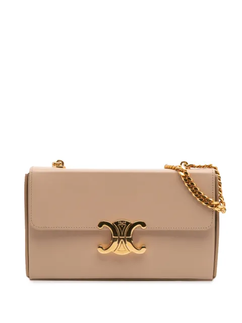 Céline Pre-Owned 2022 Shiny Calfskin Triomphe Chain Box shoulder bag