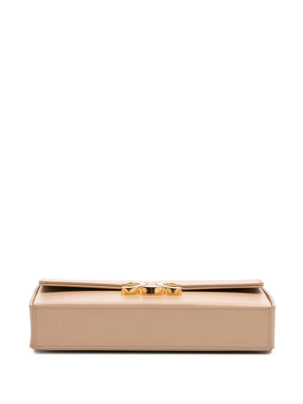 Pre-owned Celine 2022 Shiny Calfskin Triomphe Chain Box Shoulder Bag