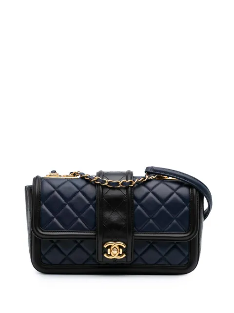 CHANEL Pre-Owned 2014-2015 Medium Bicolor Quilted Lambskin Elegant CC Flap shoulder bag