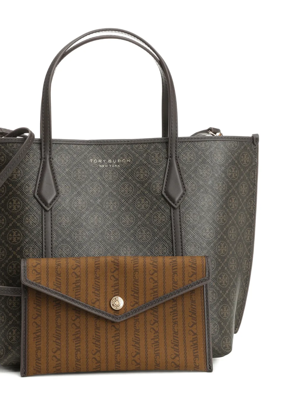 Tory Burch Perry kleine shopper Bruin