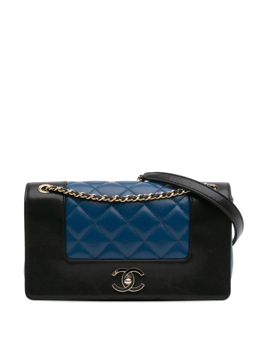 CHANEL Pre-Owned 2016-2017 Small Bicolor Lambskin Mademoiselle Flap crossbody bag | Black | Image 1