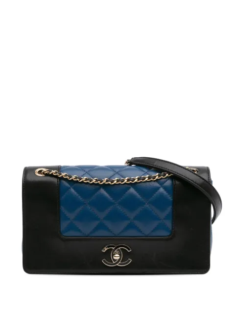 CHANEL Pre-Owned 2016-2017 Small Bicolor Lambskin Mademoiselle Flap crossbody bag