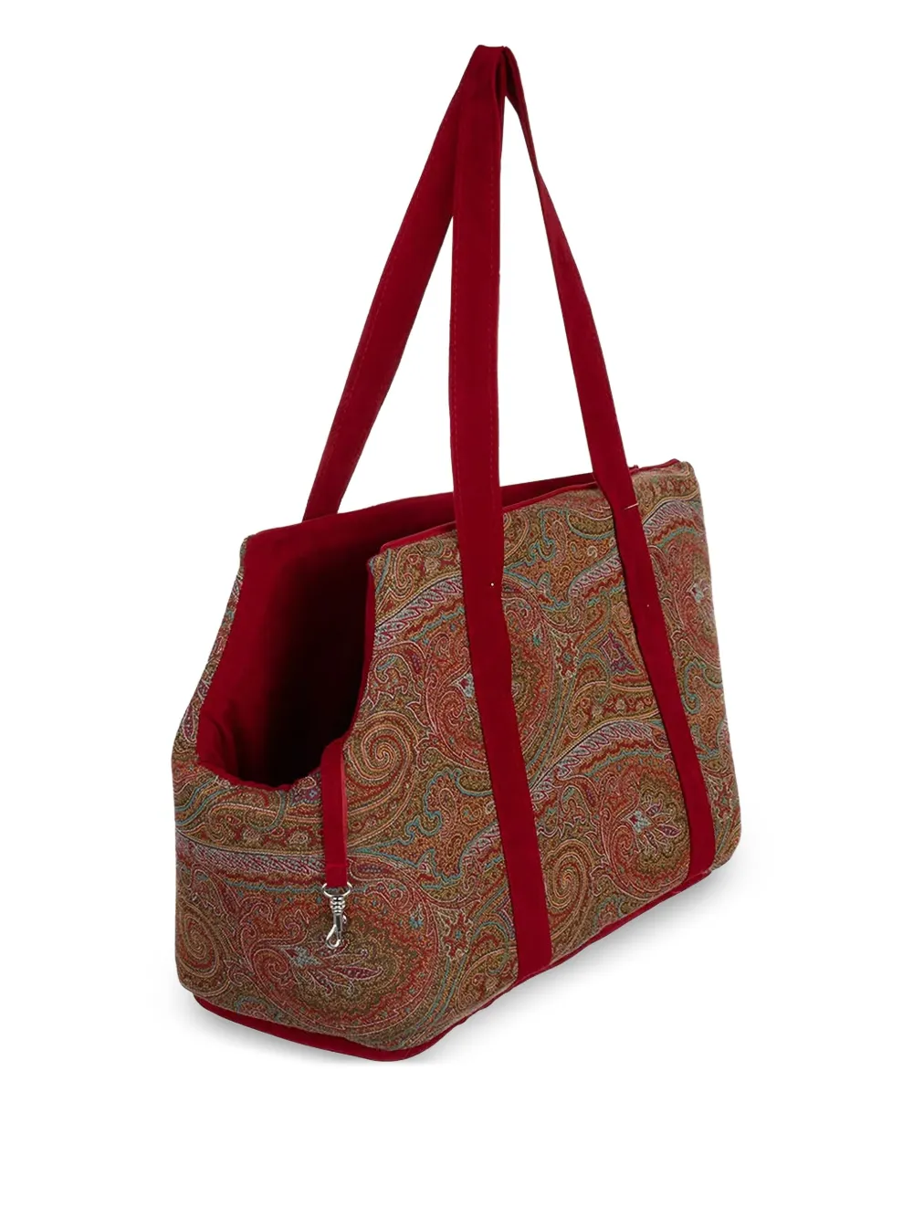 Etro Small Fausse Paisley-print Pet Carrier In Brown
