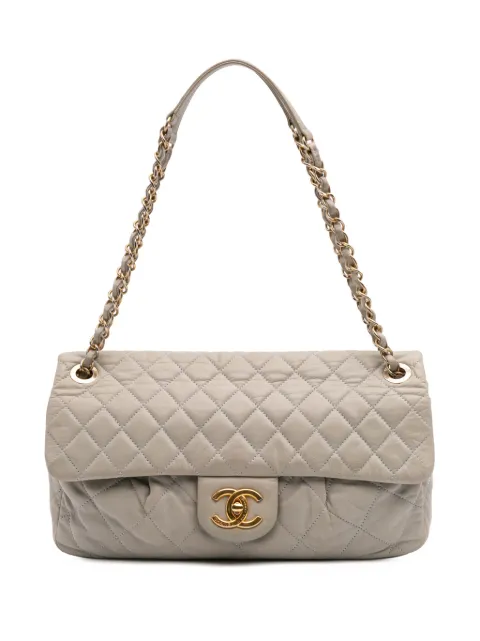 CHANEL Pre-Owned 2011 Large Quilted Iridescent Calfskin Coco Pleats Flap shoulder bag
