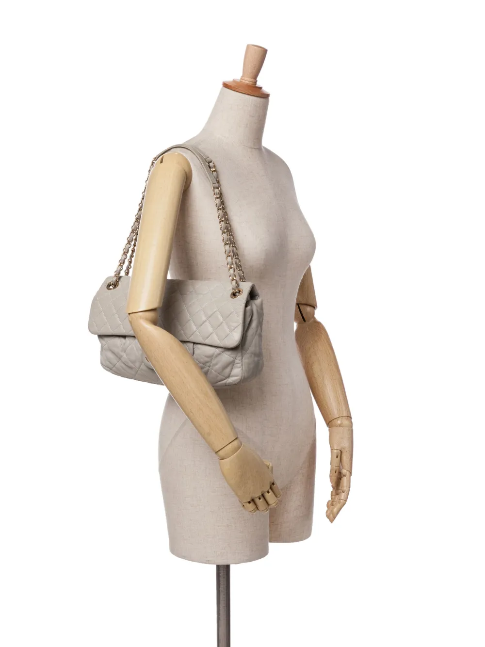 Pre-owned Chanel 2011 Large Quilted Iridescent Calfskin Coco Pleats Flap Shoulder Bag