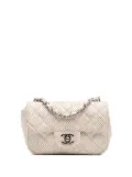 CHANEL Pre-Owned 2014 Mini Perforated Lambskin Punch Flap crossbody bag - White